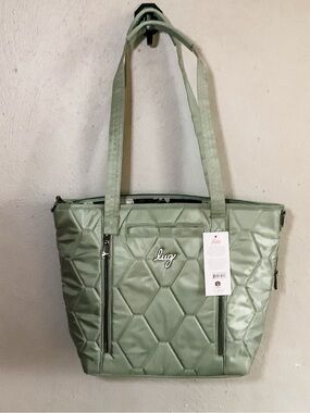 NWT Rally by Lug Sage Green Quilted Tote Bag